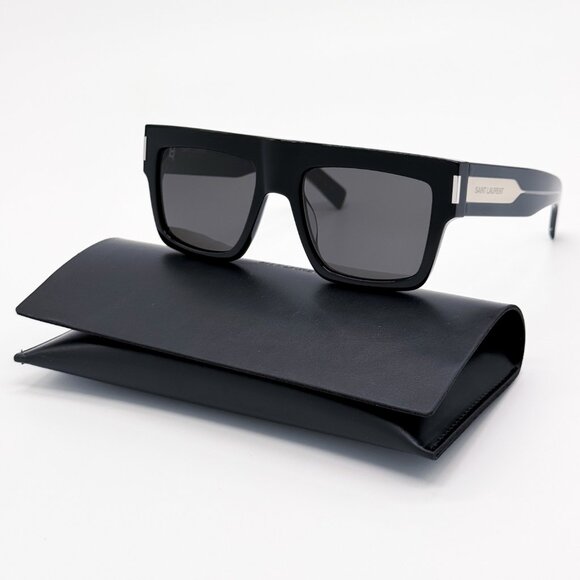 NEW SAINT LAURENT SL628 001 SQUARE BLACK UNISEX SL 628 001 SUNGLASSES - Picture 2 of 13